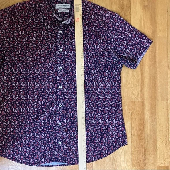 Nick Graham Everywhere Stretch Performance Floral Short Sleeve Shirt - Picture 5 of 7